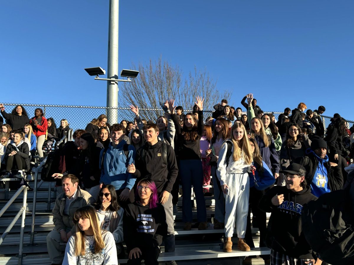 Students at the pep rally