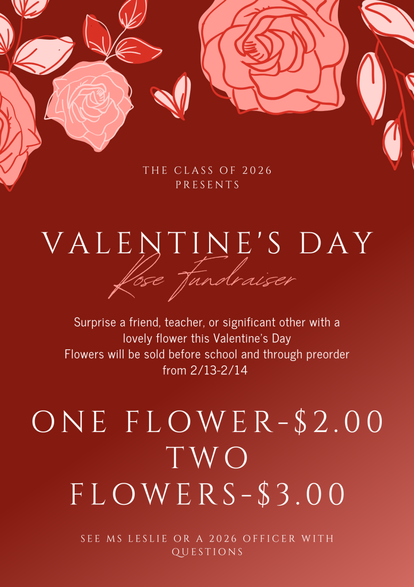 Promotion poster for the flower sale.