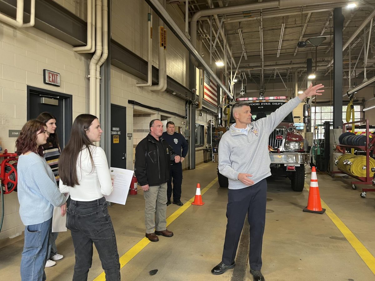 Deputy Fire Chief, John Cody giving tours to student representatives