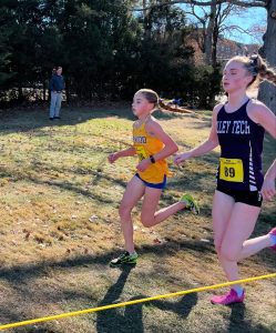 Freshman Bridget Flynn, at the MIAA Division 2A-2B-2C Cross Country Championship(Varsity Division 2A)