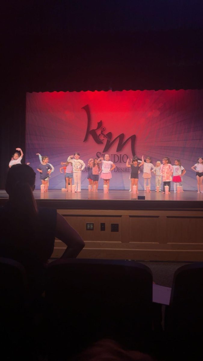 Instructor Erin Caster's primary class rehearsing for recital last June