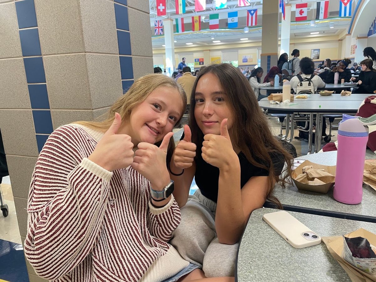 Brenna Forbes and Maia D'Annunzio, Sophomores (left to right)