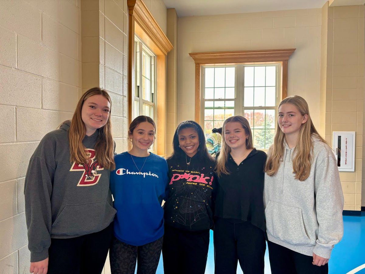 Grace Connell, Bella Coras, Jahnna Boyd, Sylvie Deeks, and Maddy Lyons, Seniors (left to right)