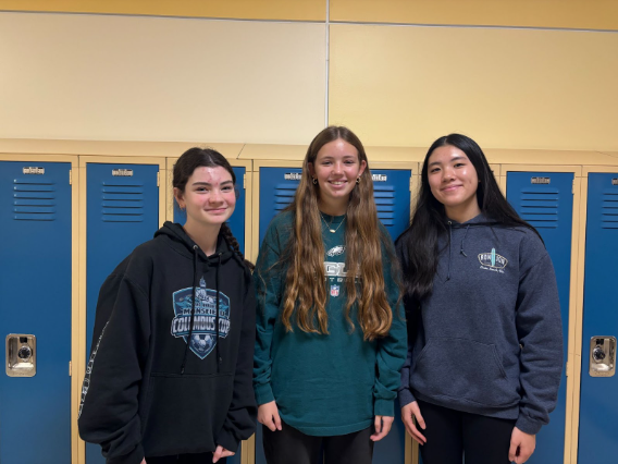 Girls’ Athletic Advisor, Eva Goldberg, Treasurer, Emily Morgan, Secretary, Samantha Lee. 
