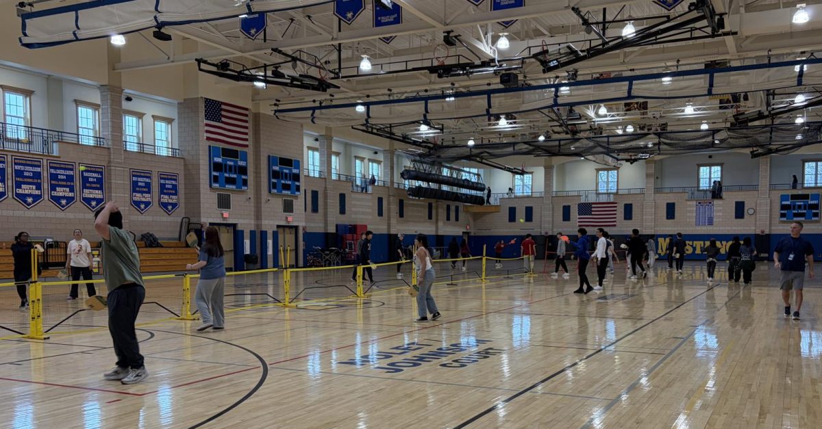 NHS students participating in gym class