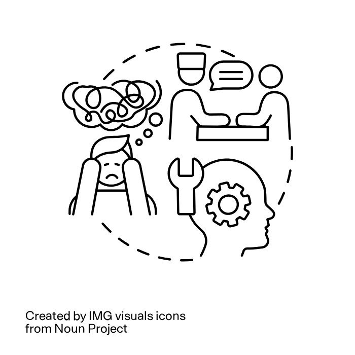 Mental Health by IMG visuals icons from Noun Project (CC BY 3.0)