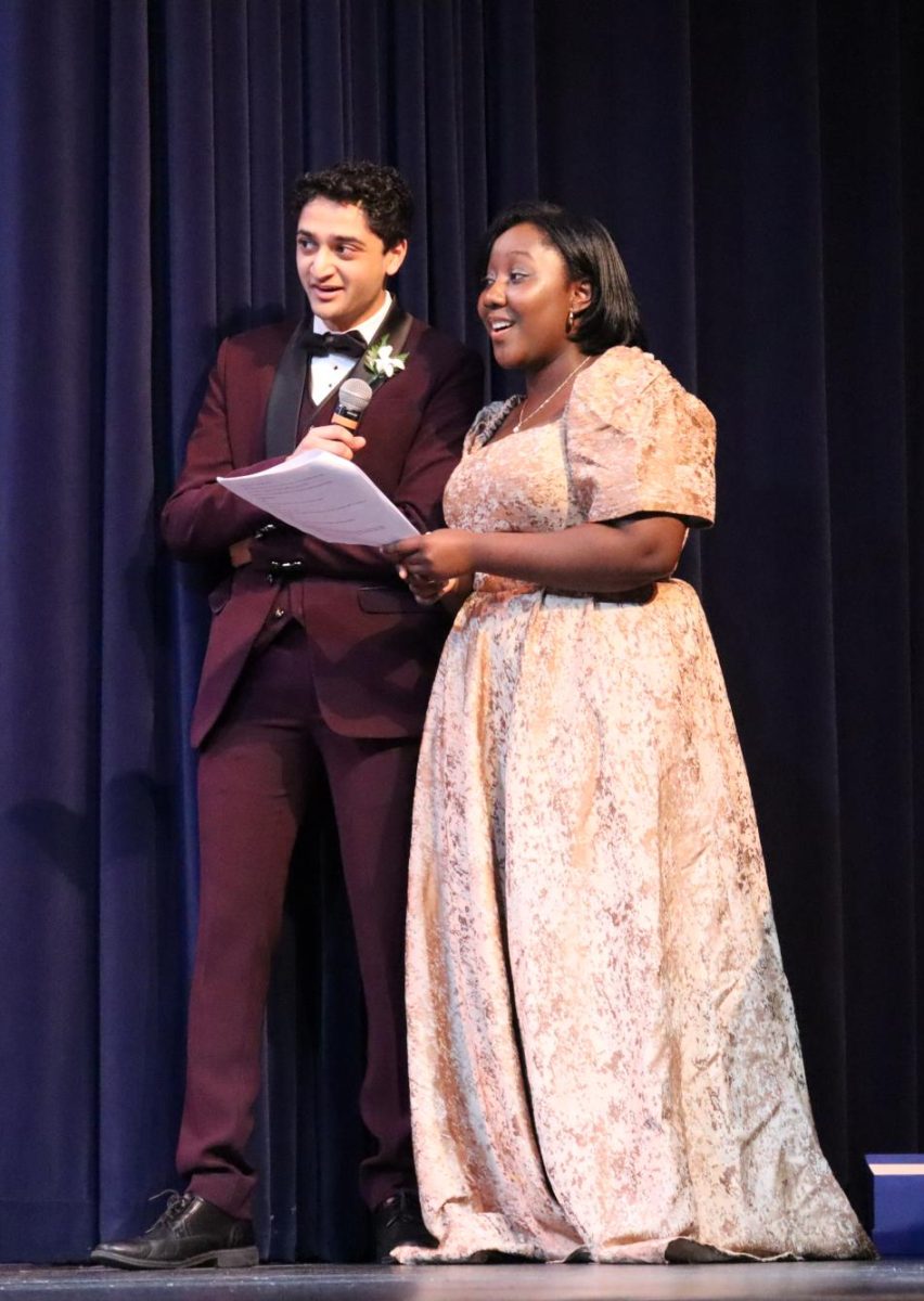Yash Shah and Joann Yamoah hosting the second half of the show